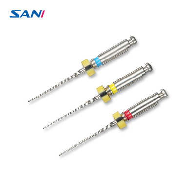 2.0N/Cm Niti Rotary Dental Files Kid File For Root Canal Treatment 3pcs/Pack