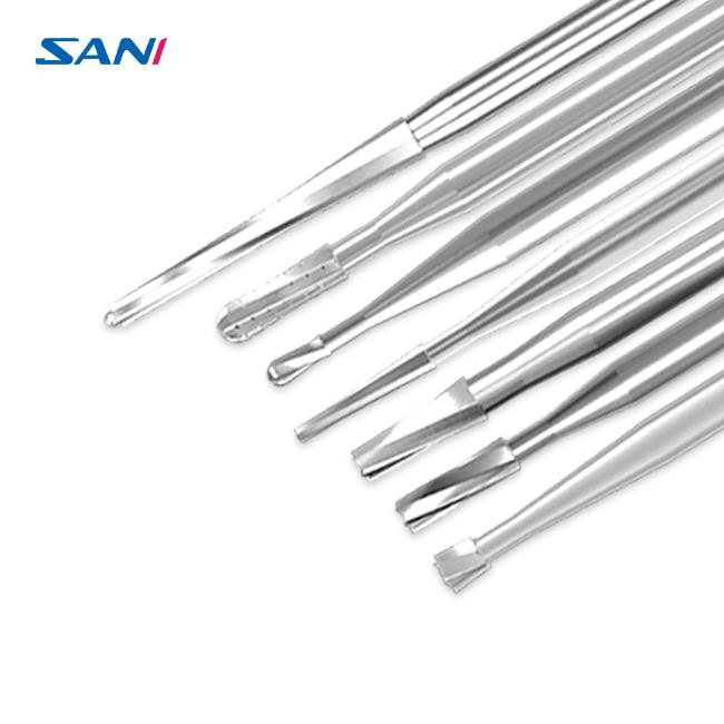 Handhold Straight Fissure Dental Carbide Burs Smooth Surface